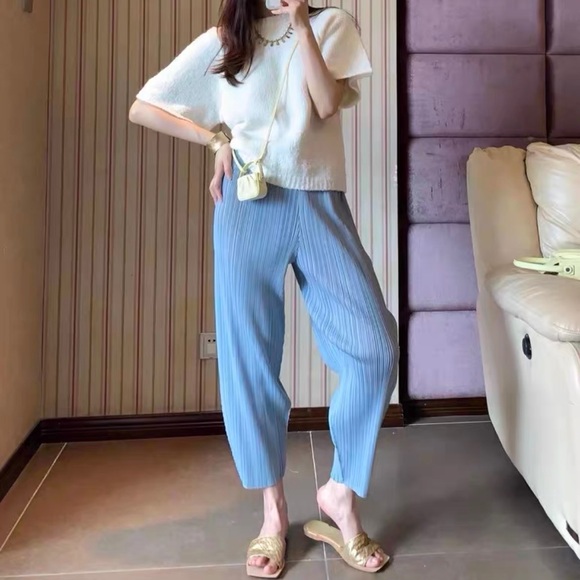 Blue Summer Ankle/Corpped Pant - Picture 4 of 9